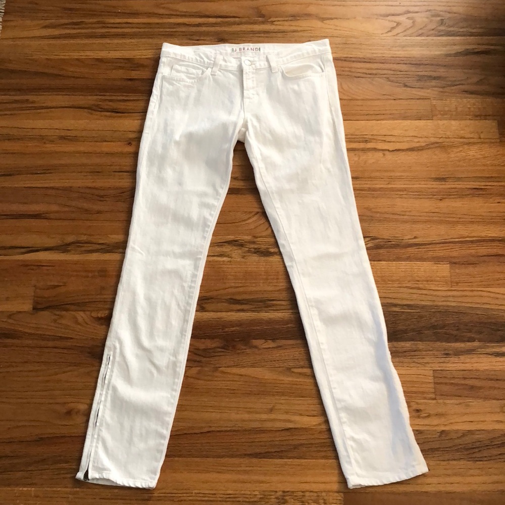 Unworn J Brand The Deal pencil leg slim fit skinny 12” summer low white jeans 28